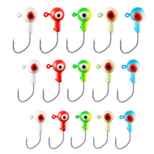 50pcs Jig Heads Sickle Hook Bass Crappie Fishing Jigs 1/8 oz or 1/4 oz