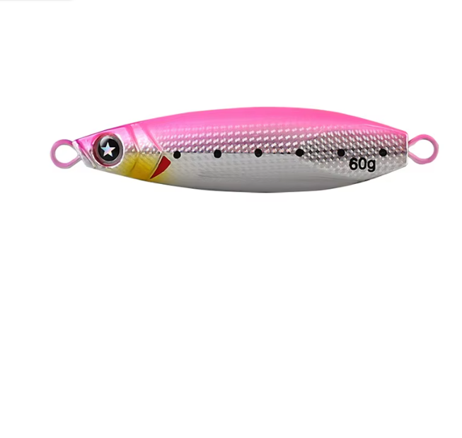 Mikton Outdoors 5PCS Vertical Jig Fishing Lures Variety Pack 5 Colors Metal Jigs No Hooks 60g - Image 5