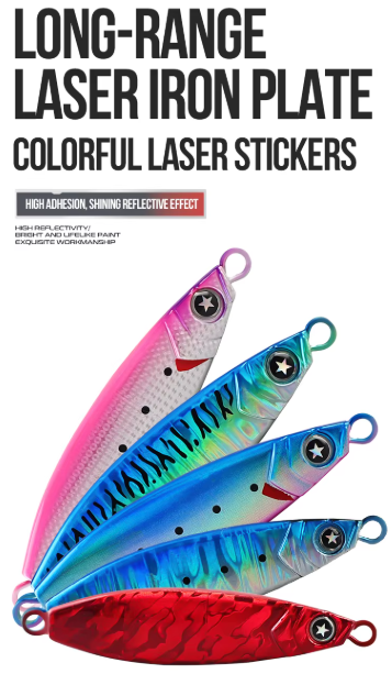 Mikton Outdoors 5PCS Vertical Jig Fishing Lures Variety Pack 5 Colors Metal Jigs No Hooks 60g - Image 3